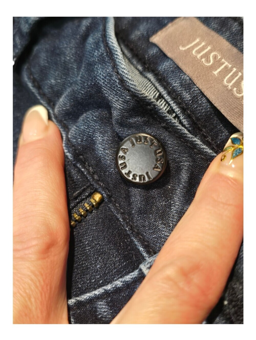 JustUSA Dark Wash Bootcut Jeans Size 29/8 Stretch Denim Mid Rise Flare Sritchfix - Picture 6 of 8
